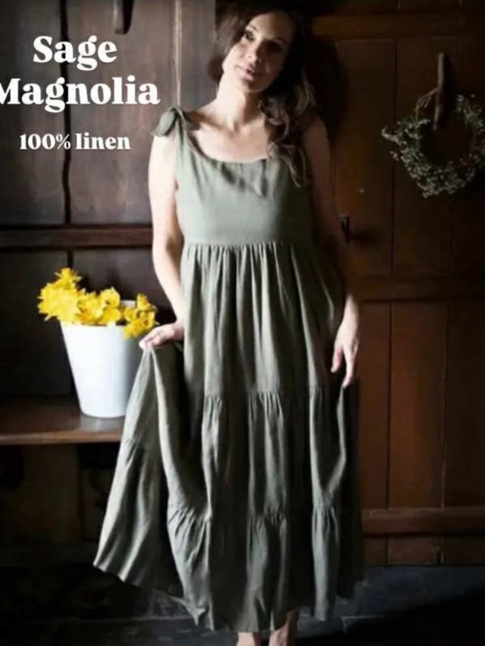 DISO LCW green or gingham green magnolias